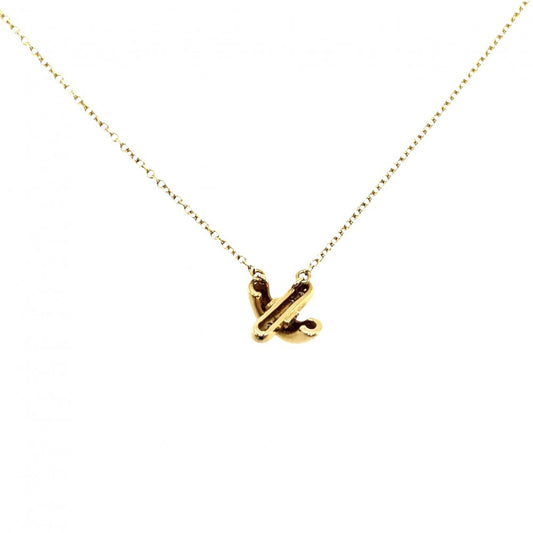 TIFFANY&Co. ティファニー ネックレス クロスステッチ ジュエリー アクセサリー 18金YG Au750 K18イエローゴールド ダイヤモンド ゴールド レディース 約2.8g【中古品】