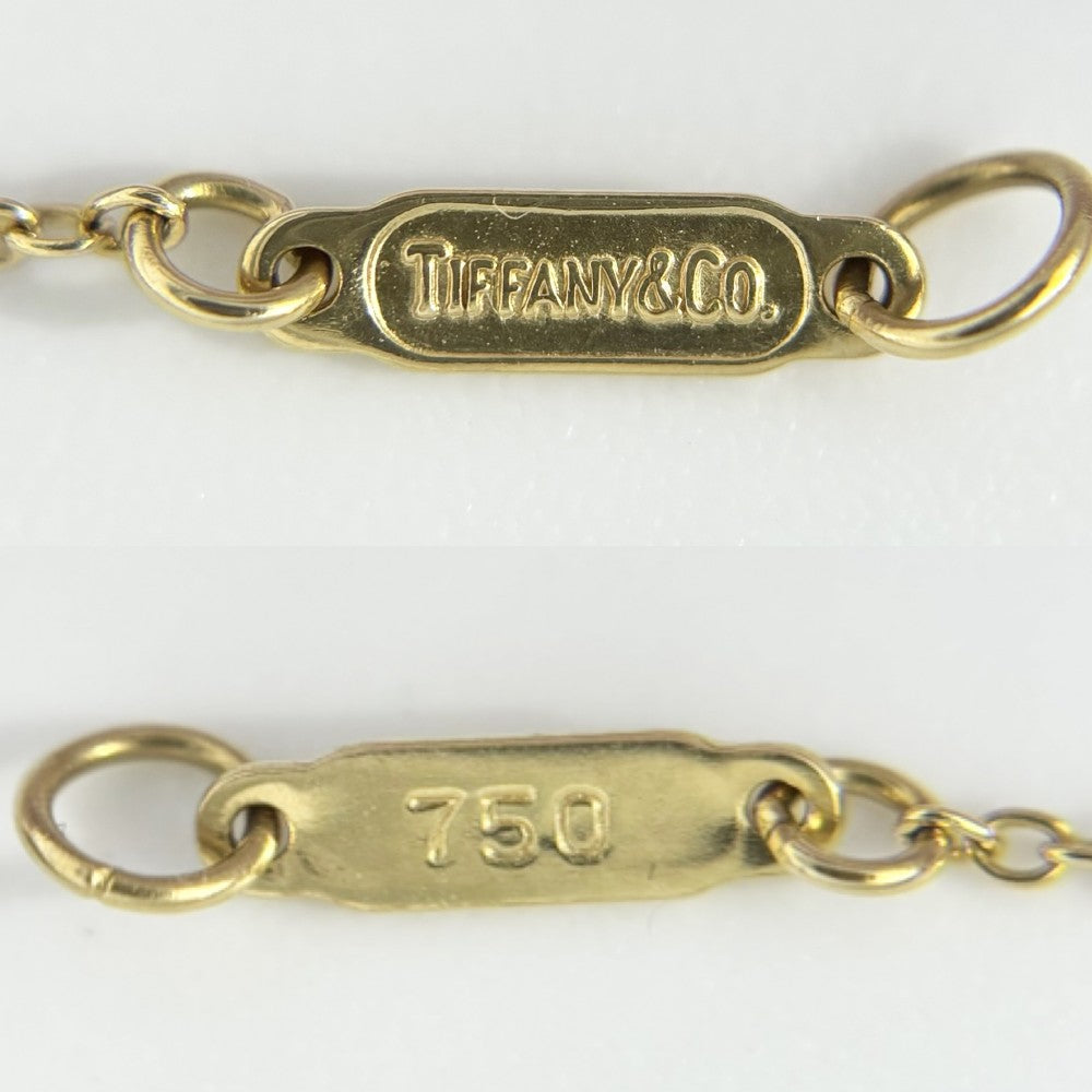 TIFFANY&Co. ティファニー ネックレス クロスステッチ ジュエリー アクセサリー 18金YG Au750 K18イエローゴールド ダイヤモンド ゴールド レディース 約2.8g【中古品】