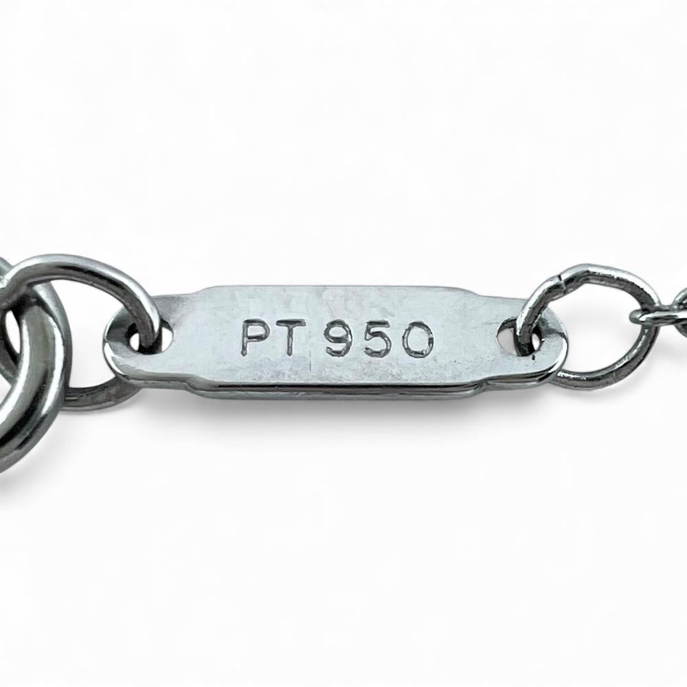 【開店SALE】 TIFFANY&Co. ティファニー ネックレス ジュエリー アクセサリー レター イニシャル F Pt950プラチナ ダイヤモンド シルバー レディース 約3.4g【中古品】