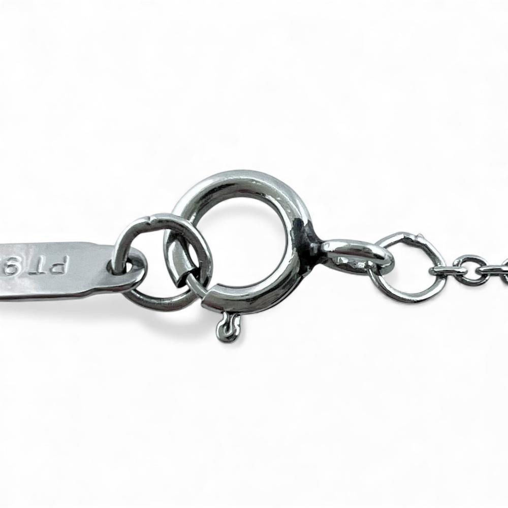 【開店SALE】 TIFFANY&Co. ティファニー ネックレス ジュエリー アクセサリー レター イニシャル F Pt950プラチナ ダイヤモンド シルバー レディース 約3.4g【中古品】