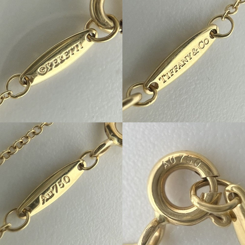 TIFFANY&Co. ティファニー ネックレス バイザヤード シングルダイヤモンドペンダント ジュエリー アクセサリー 一粒ダイヤ 18金YG Au750 エルサペレッティ K18イエローゴールド ダイヤモンド0.12ct レディース 約1.8g【中古品】