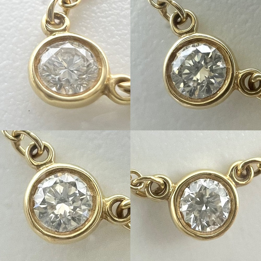 TIFFANY&Co. ティファニー ネックレス バイザヤード シングルダイヤモンドペンダント ジュエリー アクセサリー 一粒ダイヤ 18金YG Au750 エルサペレッティ K18イエローゴールド ダイヤモンド0.12ct レディース 約1.8g【中古品】