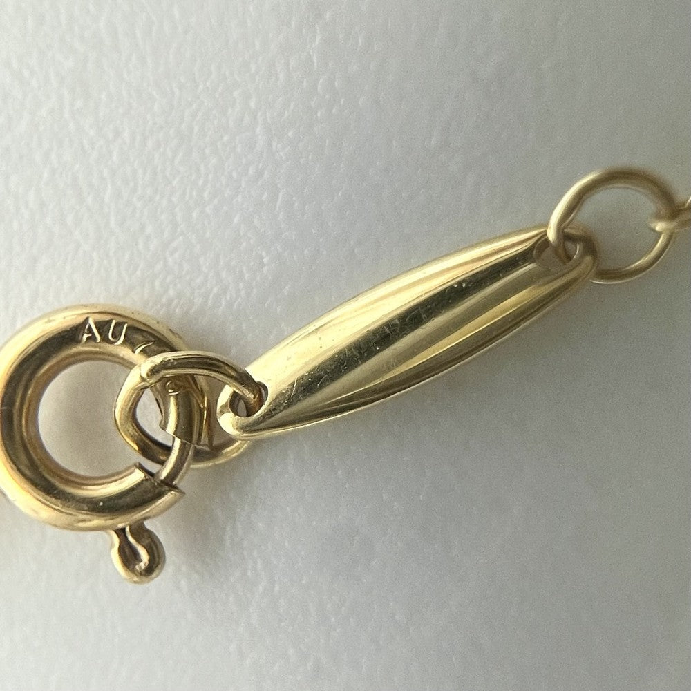 TIFFANY&Co. ティファニー ネックレス バイザヤード シングルダイヤモンドペンダント ジュエリー アクセサリー 一粒ダイヤ 18金YG Au750 エルサペレッティ K18イエローゴールド ダイヤモンド0.12ct レディース 約1.8g【中古品】