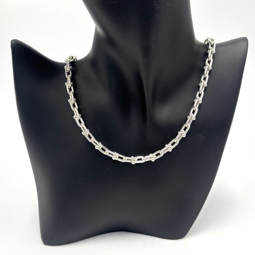 TIFFANY&Co. ティファニー ネックレス ハードウェア スモールリンク ロングネックレス ジュエリー アクセサリー メンズ レディース シルバー925 ユニセックス 約44.3g【中古品】