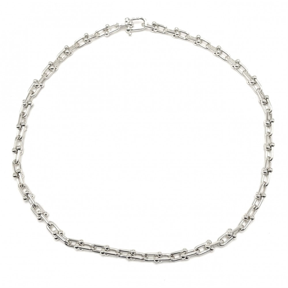 TIFFANY&Co. ティファニー ネックレス ハードウェア スモールリンク ロングネックレス ジュエリー アクセサリー メンズ レディース シルバー925 ユニセックス 約44.3g【中古品】