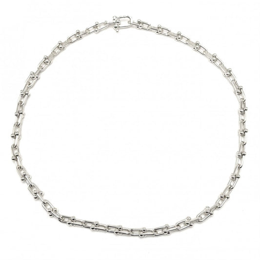 TIFFANY&Co. ティファニー ネックレス ハードウェア スモールリンク ロングネックレス ジュエリー アクセサリー メンズ レディース シルバー925 ユニセックス 約44.3g【中古品】