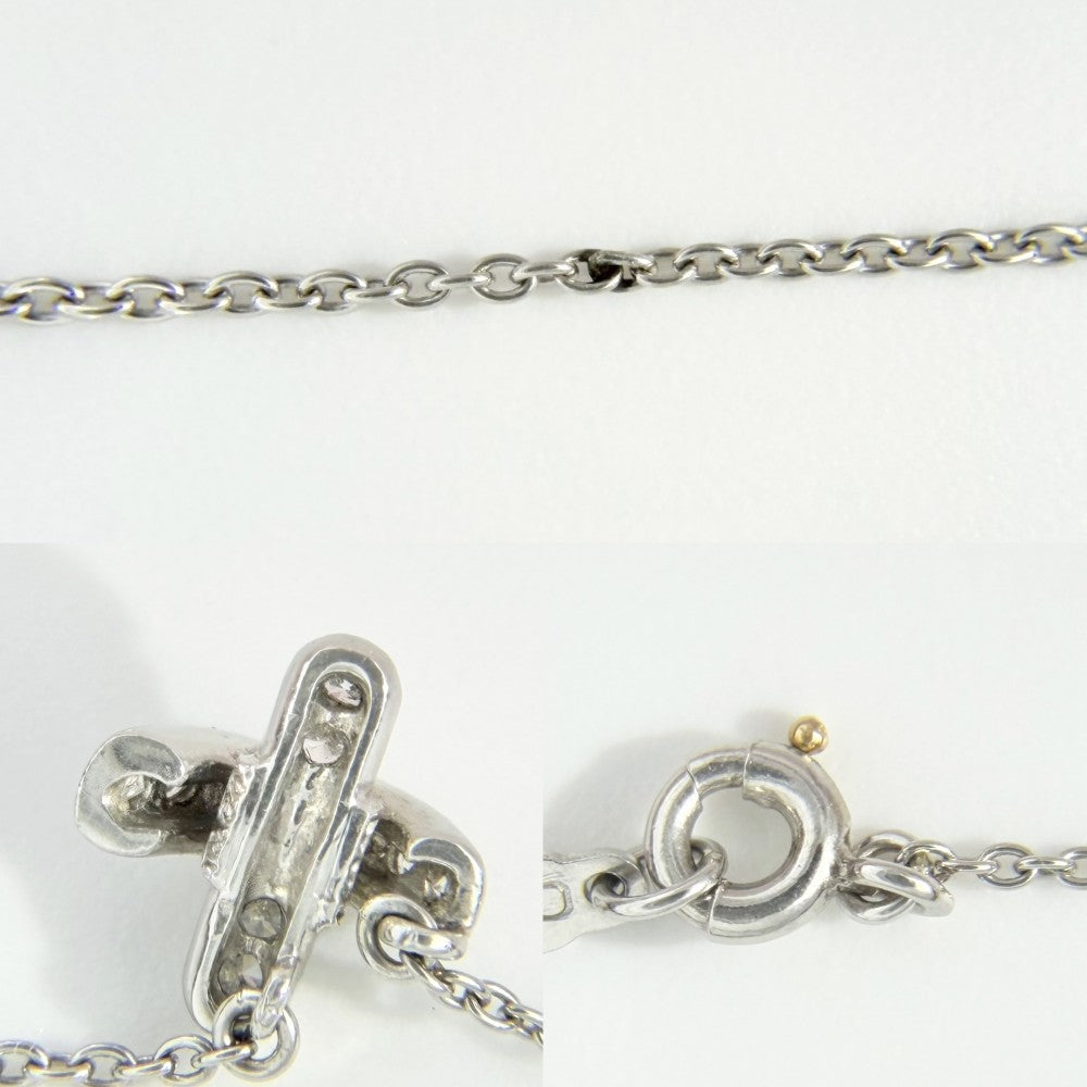 TIFFANY&Co. ティファニー ネックレス クロスステッチ ジュエリー アクセサリー Pt950プラチナ ダイヤモンド シルバー レディース 約4.0g【中古品】