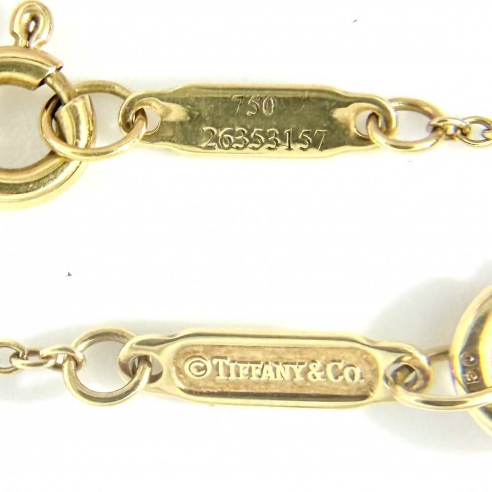 TIFFANY&Co. ティファニー ネックレス ビゼット ジュエリー アクセサリー 一粒ダイヤ 18金YG Au750 K18イエローゴールド ダイヤモンド レディース 約2.2g【中古品】
