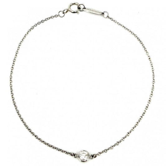 TIFFANY&Co. ティファニー ブレスレット エルサペレッティ バイザヤード ジュエリー アクセサリー Pt950プラチナ ダイヤモンド レディース 約1.2g【中古品】