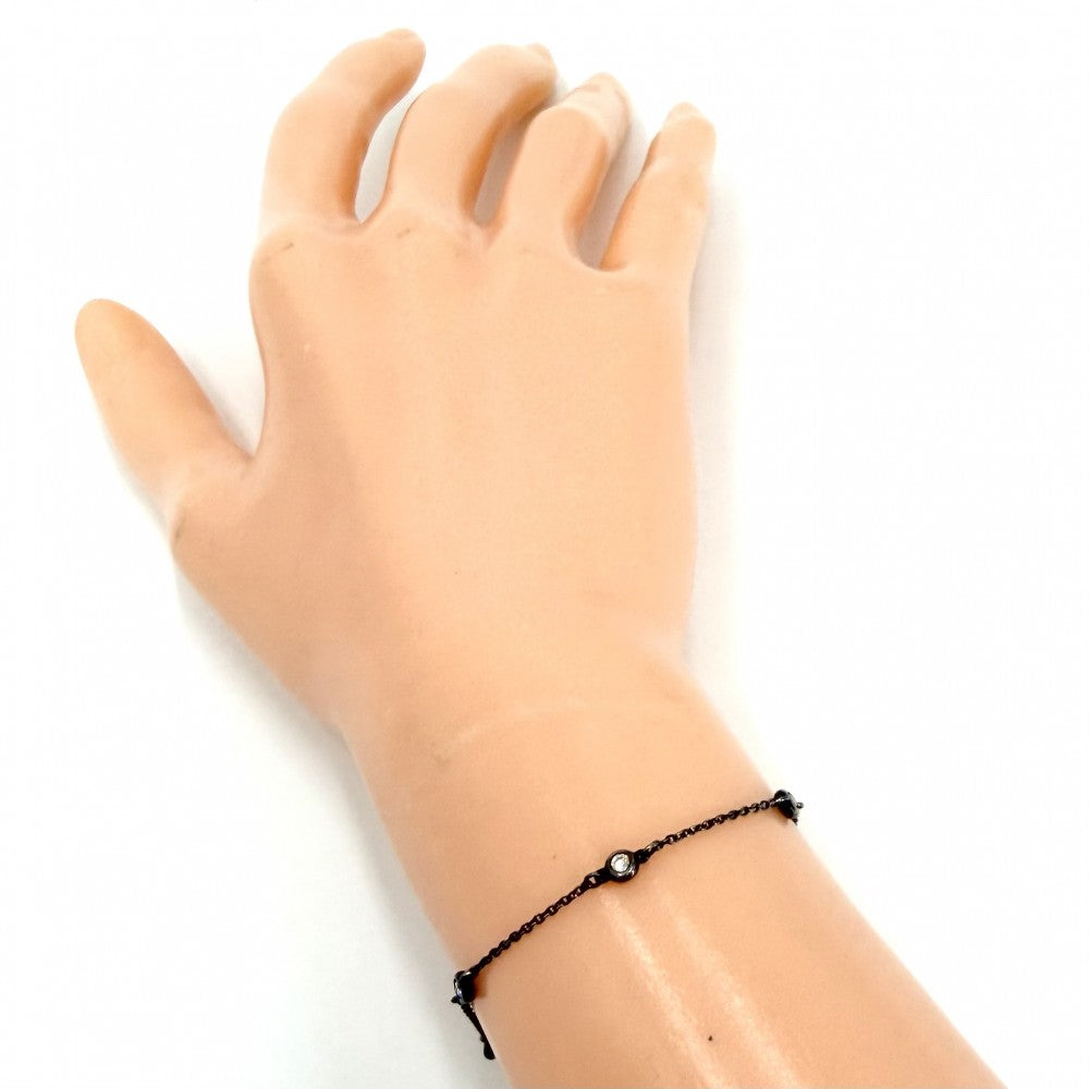 TIFFANY&Co. ティファニー ブレスレット 5Pダイヤ バイザヤード ジュエリー アクセサリー メンズ レディース シルバー925 ダイヤモンド ユニセックス 約1.4g【中古品】