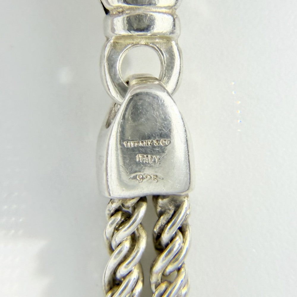 【開店SALE】 TIFFANY&Co. ティファニー ネックレス ダブルロープ センターノット ジュエリー アクセサリー シルバー925 レディース 約30.3g【中古品】