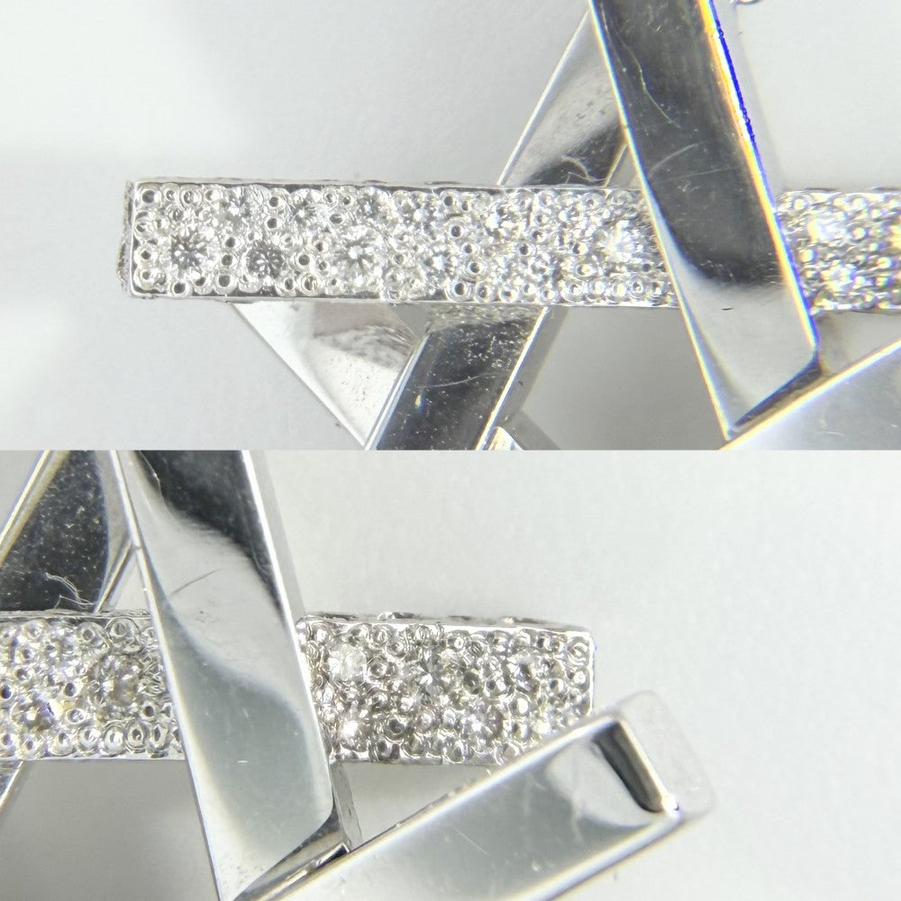 TIFFANY&Co. ティファニー ネックレス スター 星 ジュエリー アクセサリー 18金WG Au750 K18ホワイトゴールド ダイヤモンド レディース 約10.9g【中古品】