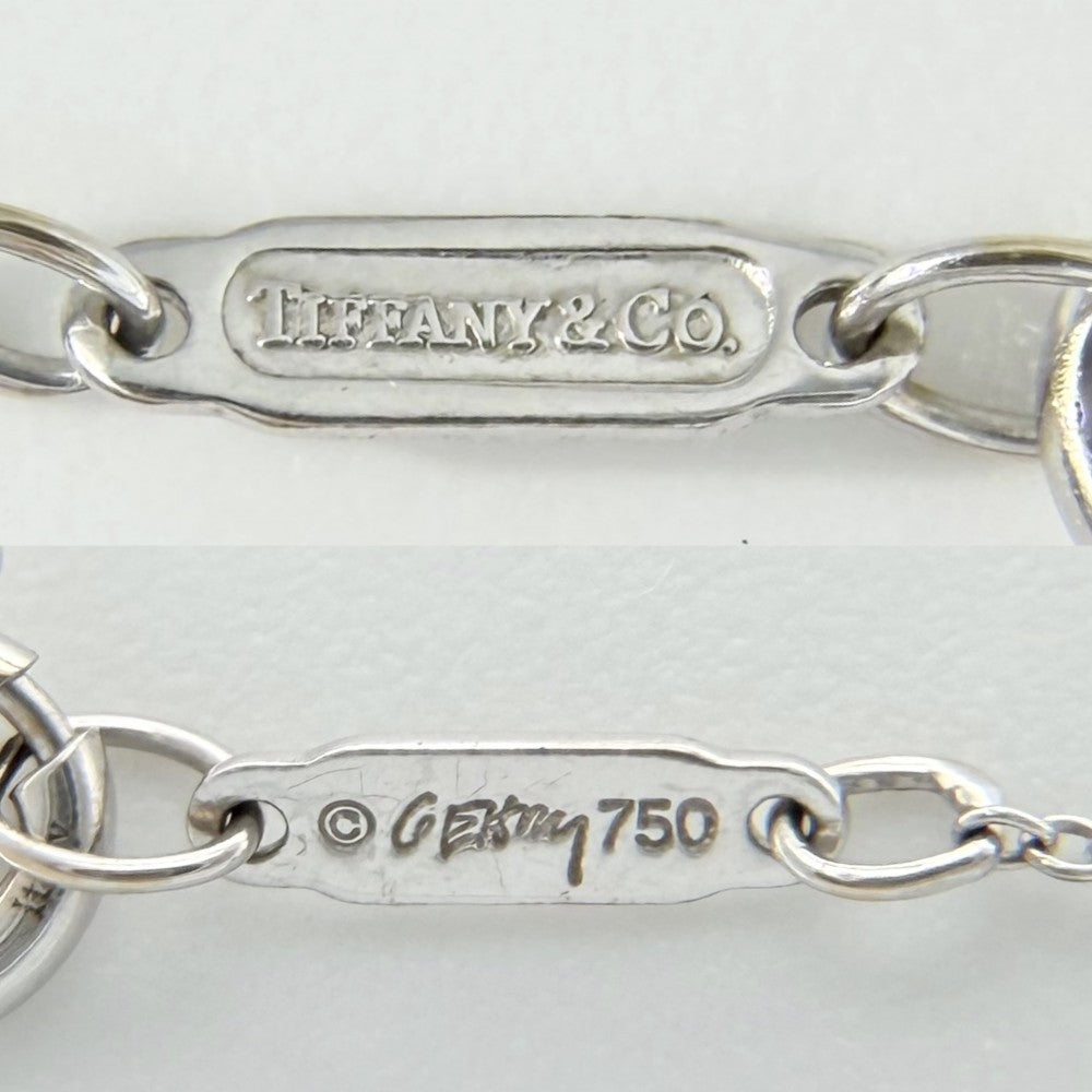 TIFFANY&Co. ティファニー ネックレス スター 星 ジュエリー アクセサリー 18金WG Au750 K18ホワイトゴールド ダイヤモンド レディース 約10.9g【中古品】