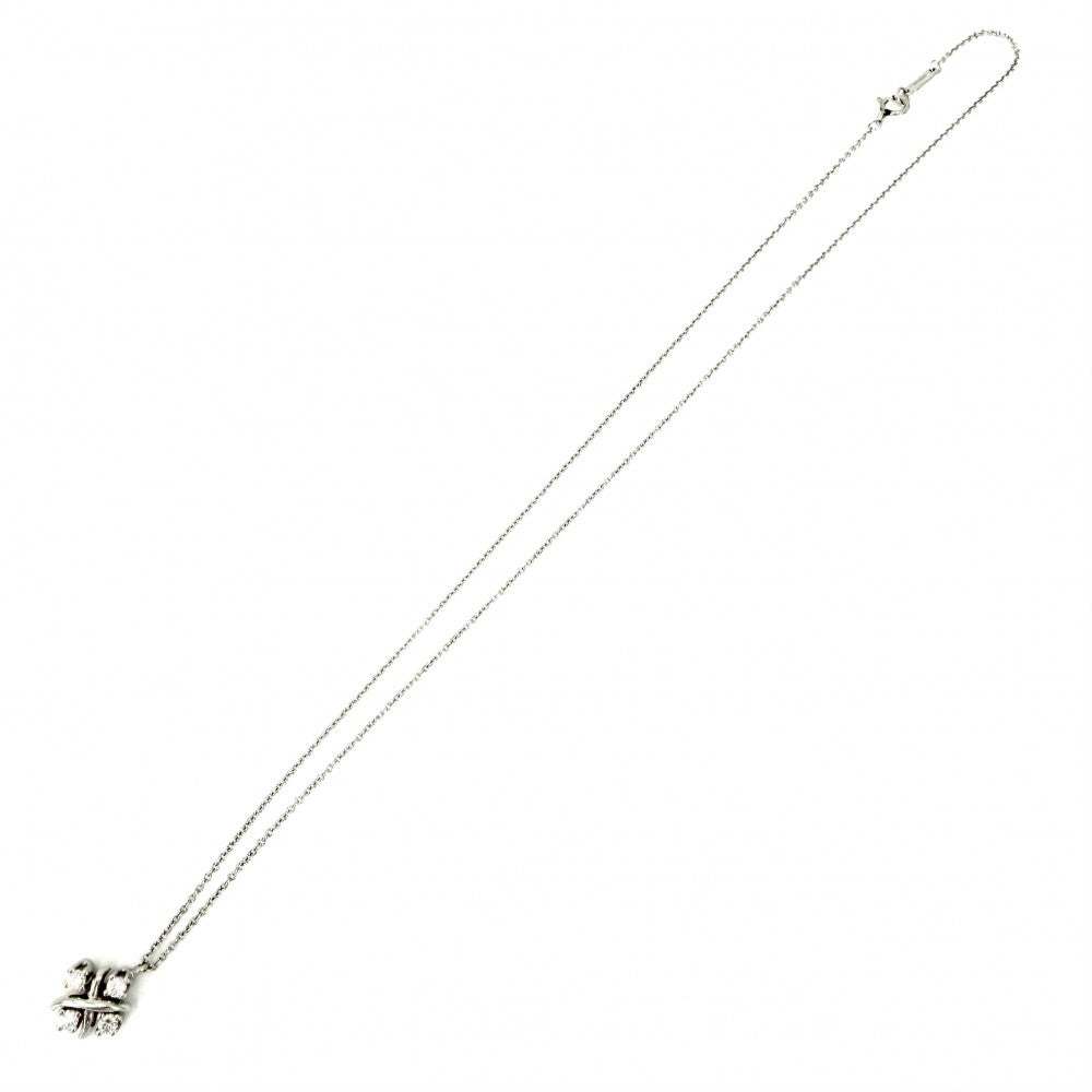 【開店SALE】 TIFFANY&Co. ティファニー ネックレス ジャンシュランバージェ　シュランバーゼ Sixteen Stone by Tiffany クロスステッチ アクセサリー ジュエリー Pt950プラチナ ダイヤモンド0.21ct 60022675 レディース 約4.4g【中古品】
