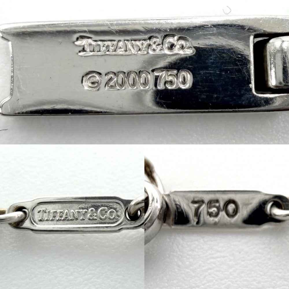 TIFFANY&Co. ティファニー ネックレス アトラスバー ペンダント ジュエリー 18金WG Au750 ジュエリー アクセサリー K18ホワイトゴールド ダイヤモンド レディース 約7.3g【中古品】