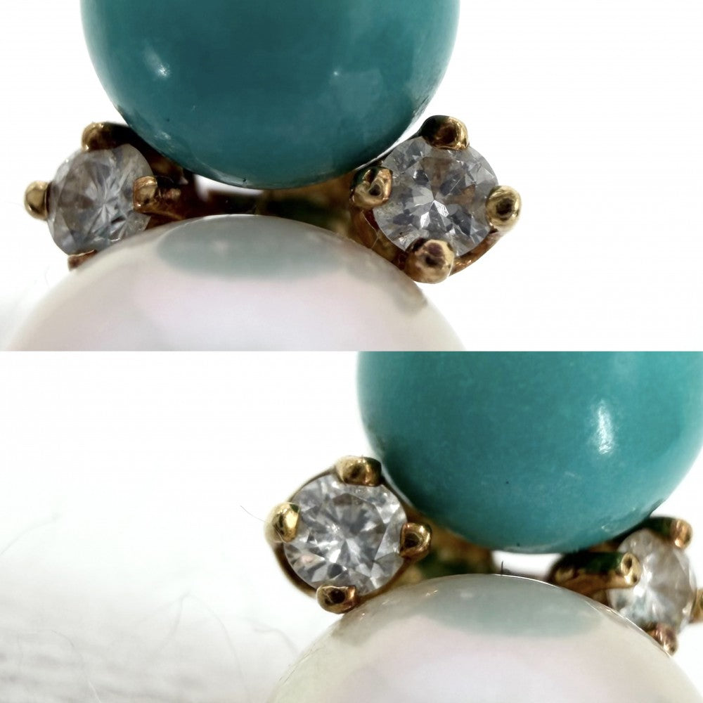 TIFFANY&Co. ティファニー ネックレス ジェムストーン 真珠 ジュエリー アクセサリー K18イエローゴールド パール ブルー 青 ゴールド レディース 約2.8g【中古品】