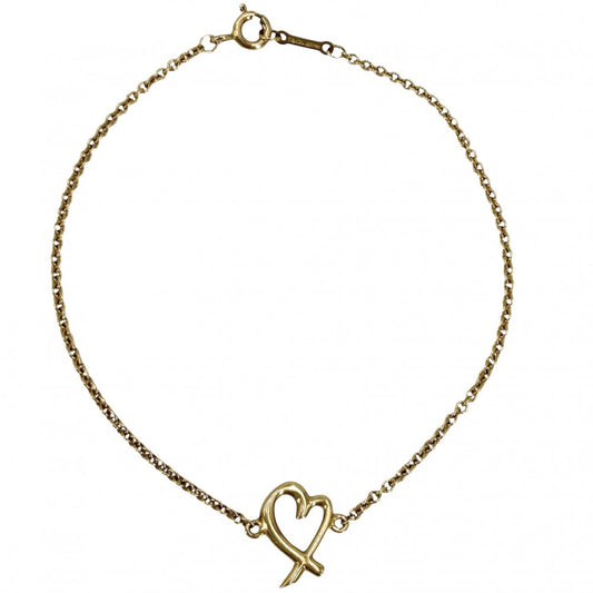 TIFFANY&Co. ティファニー ブレスレット パロマピカソ ラビングハート ジュエリー アクセサリー Au750 18金YG K18イエローゴールド レディース 約2.3g【中古品】