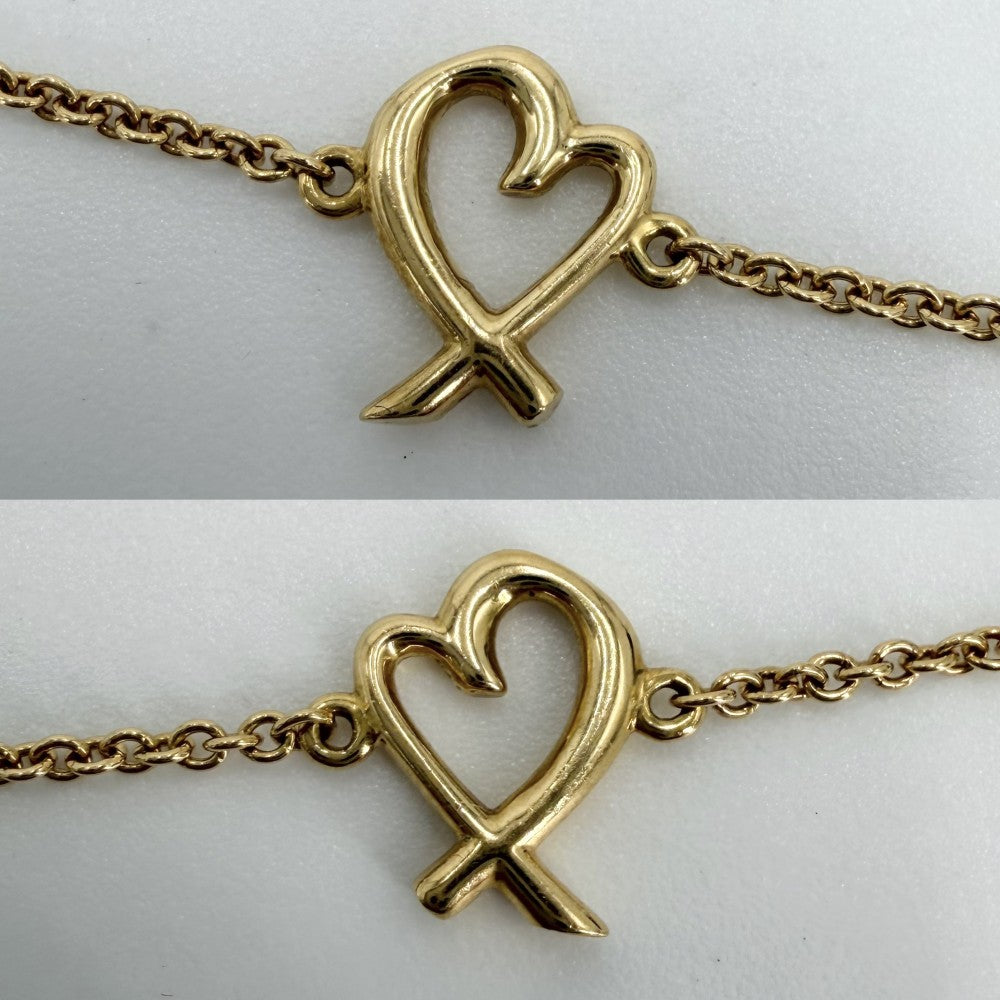 TIFFANY&Co. ティファニー ブレスレット パロマピカソ ラビングハート ジュエリー アクセサリー Au750 18金YG K18イエローゴールド レディース 約2.3g【中古品】