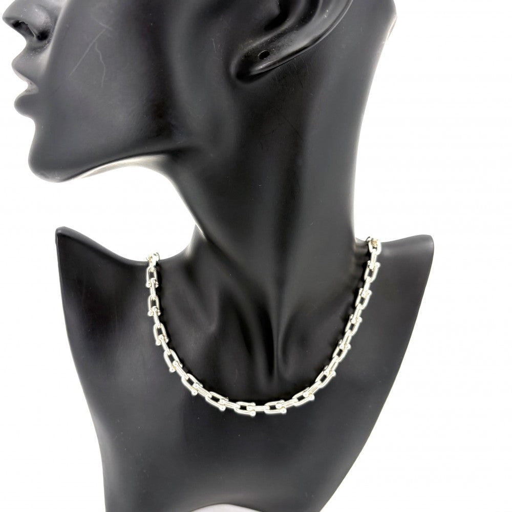 TIFFANY&Co. ティファニー ネックレス ハードウェア スモールリンク ジュエリー アクセサリー シルバー925 レディース 約42.3g【中古品】