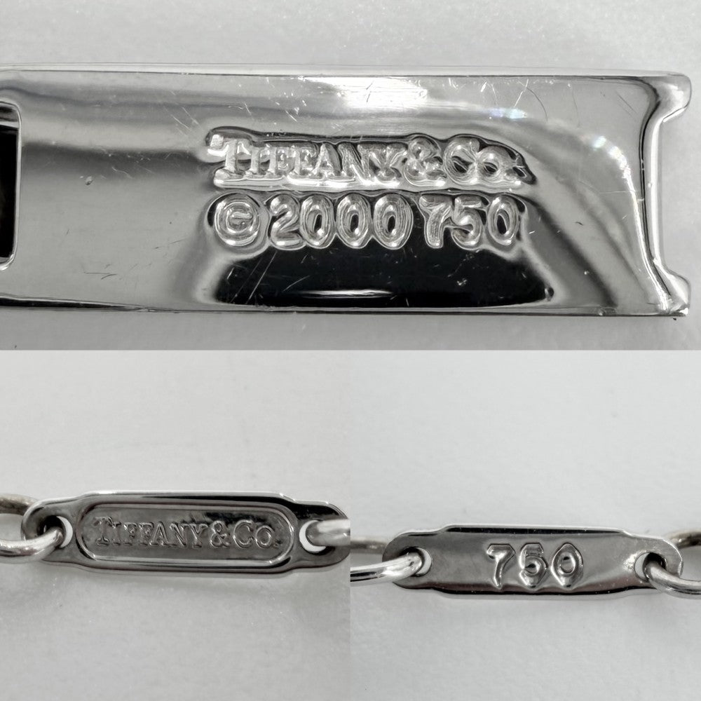 TIFFANY&Co. ティファニー ネックレス アトラスバー ペンダント ジュエリー 18金WG Au750 ジュエリー アクセサリー K18ホワイトゴールド ダイヤモンド レディース 約7.1g【中古品】