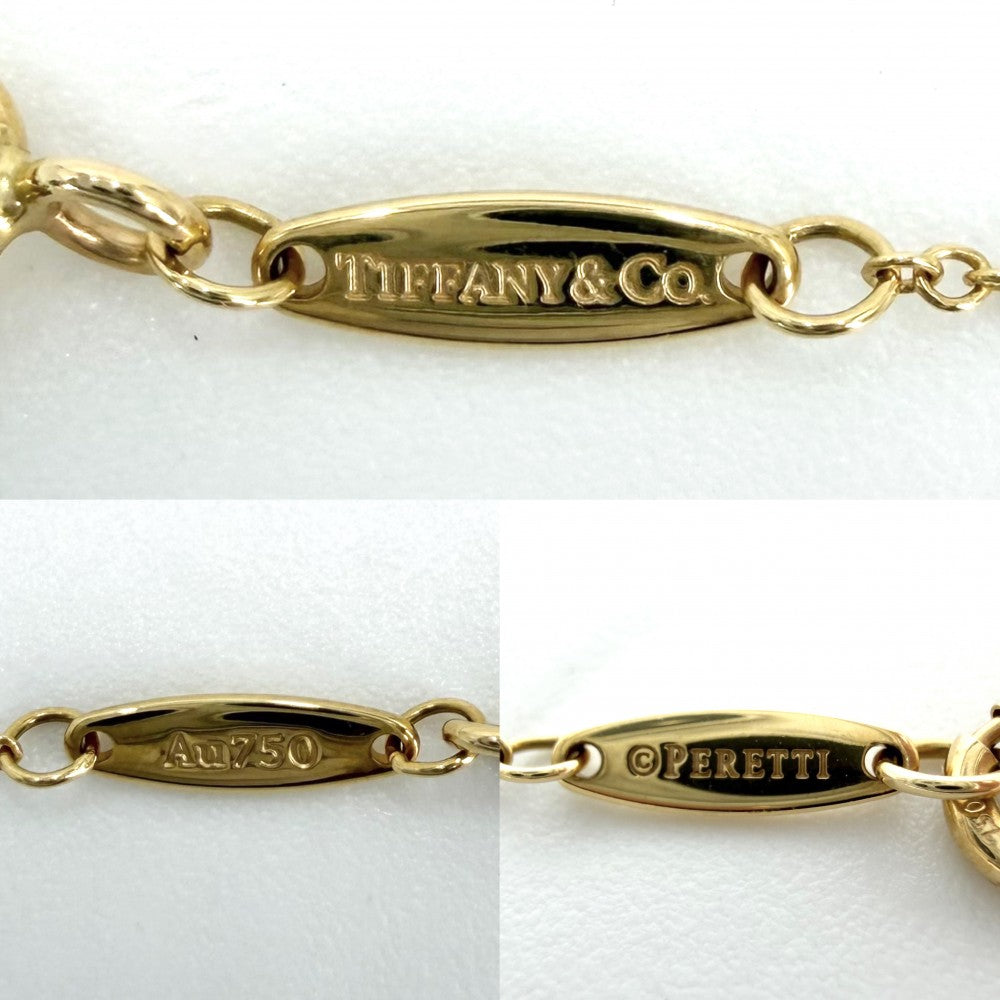 TIFFANY&Co. ティファニー ネックレス カラーバイザヤード エルサペレッティ ジュエリー アクセサリー 18金YG Au750 K18イエローゴールド ルビー レディース 約1.8g【中古品】