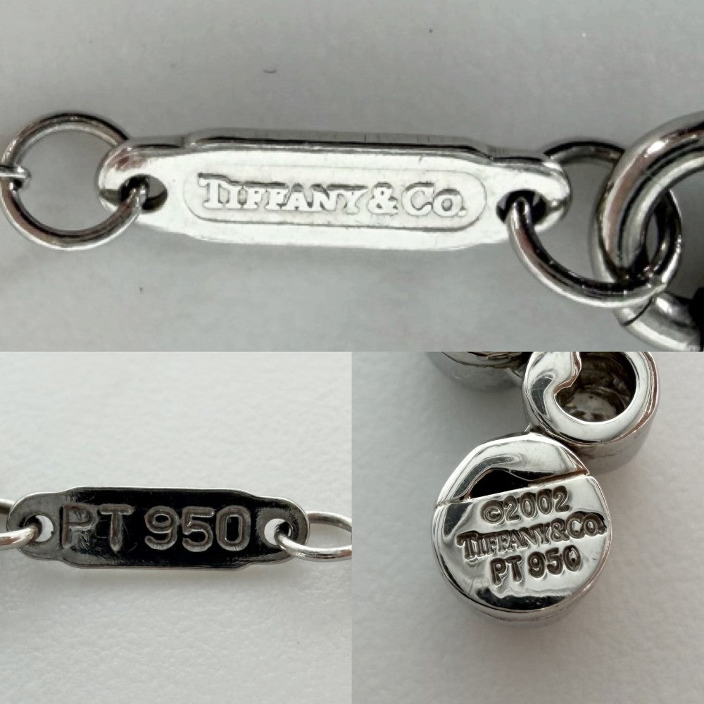 TIFFANY&Co. ティファニー ネックレス バブル ジュエリー アクセサリー Pt950プラチナ ダイヤモンド シルバー レディース 約5.0g【中古品】