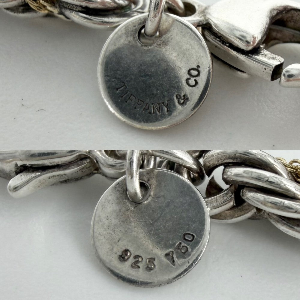 TIFFANY&Co. ティファニー ネックレス ツイストロープ ジュエリー アクセサリー 18金YG Au750 シルバー925 K18イエローゴールド メンズ 約47.5g【中古品】