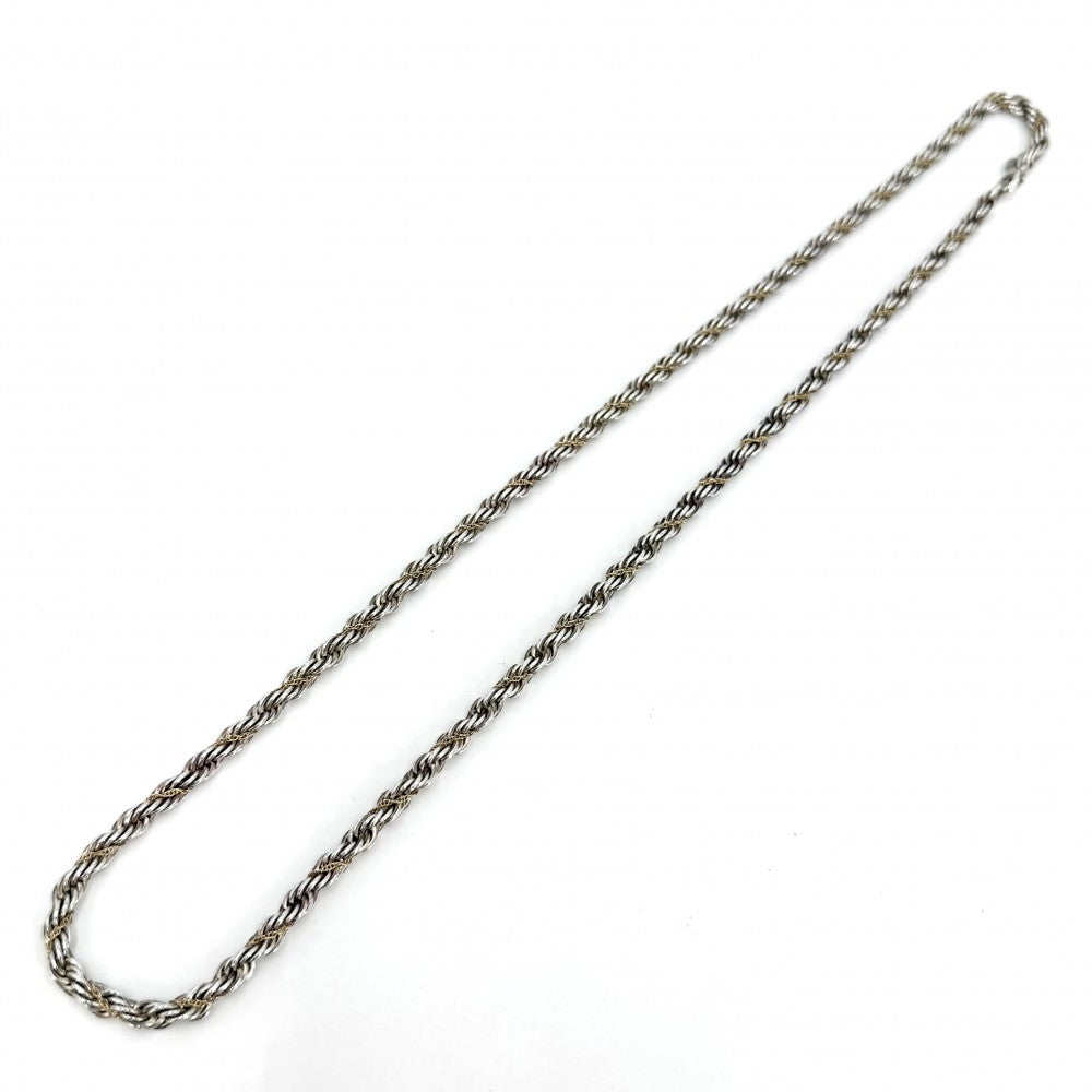 TIFFANY&Co. ティファニー ネックレス ツイストロープ ジュエリー アクセサリー 18金YG Au750 シルバー925 K18イエローゴールド メンズ 約47.5g【中古品】