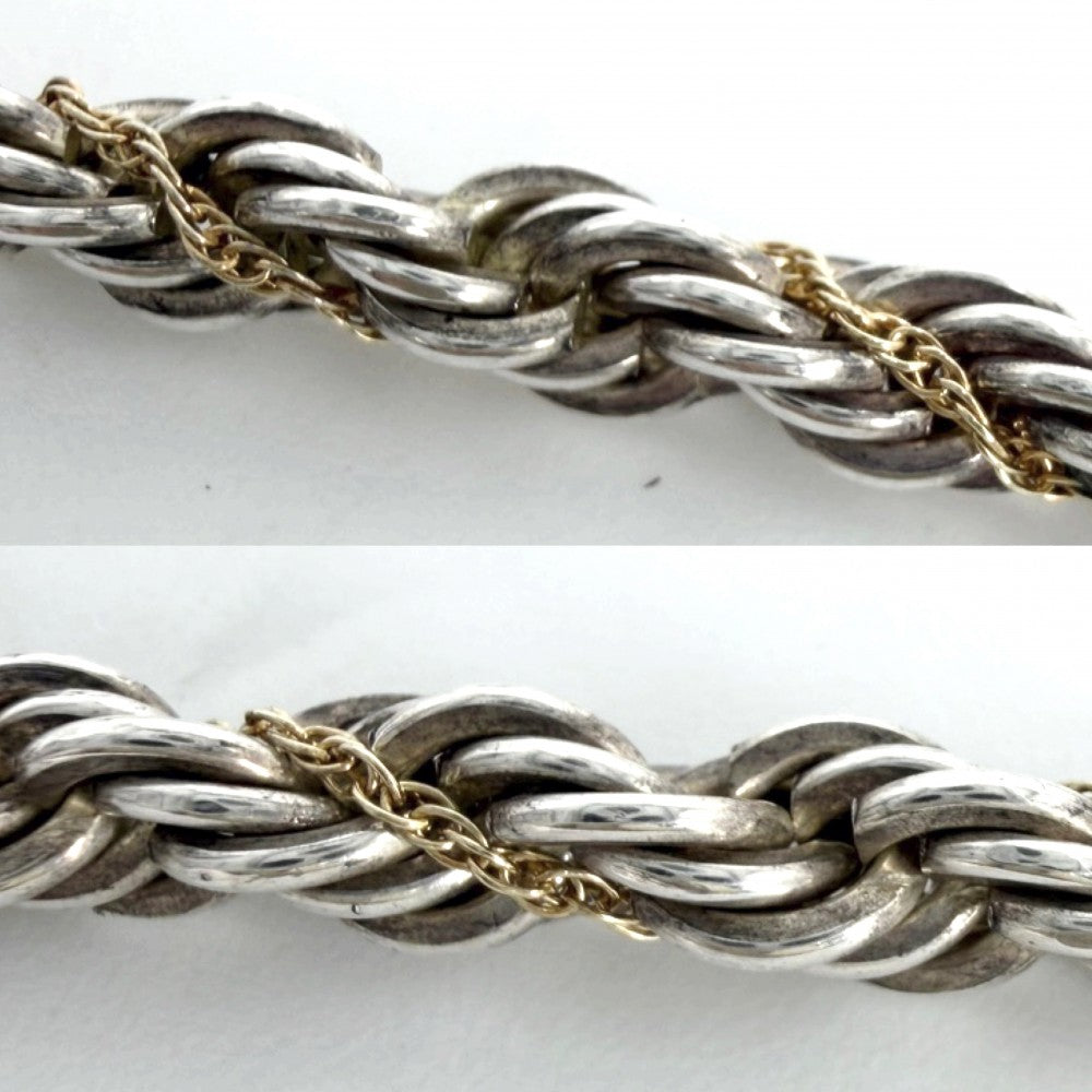 TIFFANY&Co. ティファニー ネックレス ツイストロープ ジュエリー アクセサリー 18金YG Au750 シルバー925 K18イエローゴールド メンズ 約47.5g【中古品】