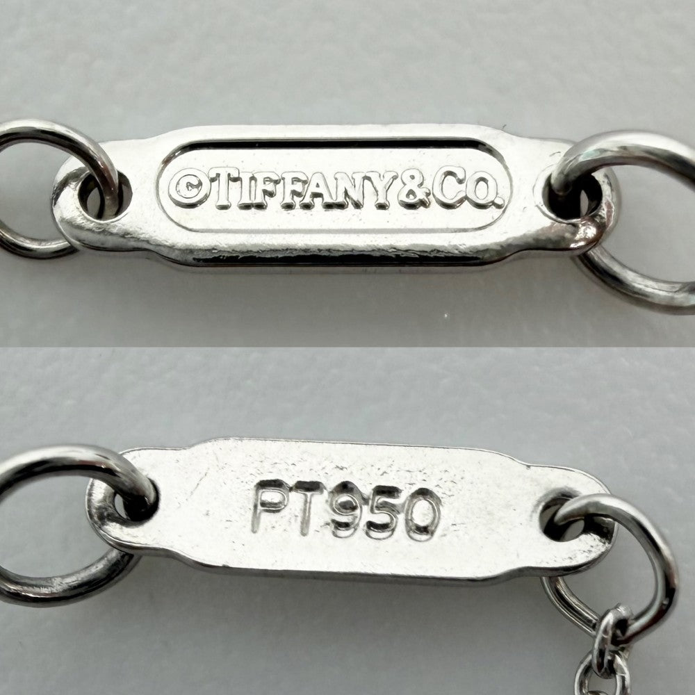 TIFFANY&Co. ティファニー ブレスレット センチメンタルハート ジュエリー アクセサリー Pt950プラチナ ダイヤモンド レディース 約2.5g【中古品】