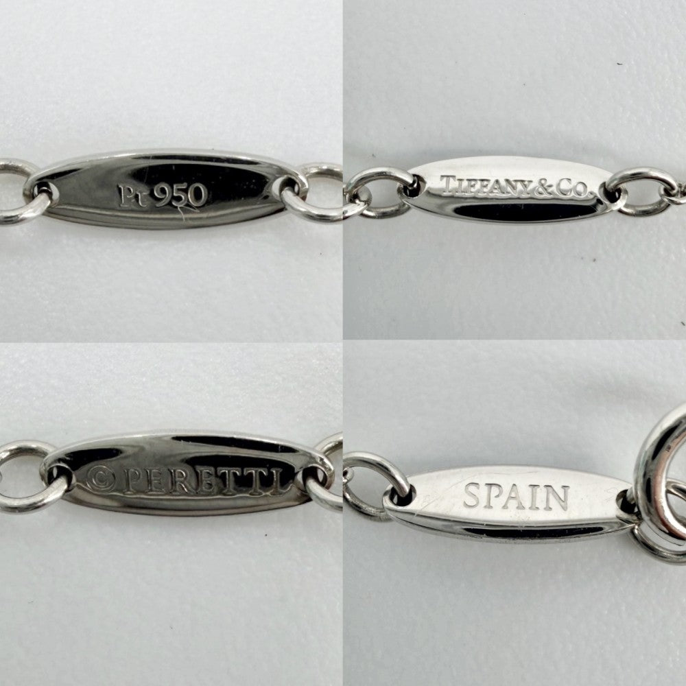 TIFFANY&Co. ティファニー ネックレス バイザヤード ハート ジュエリー アクセサリー 一粒ダイヤ エルサペレッティ Pt950プラチナ ダイヤモンド レディース 約2.7g【中古品】