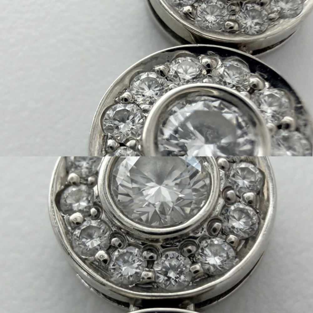 TIFFANY&Co. ティファニー ネックレス サークレットトリプルドロップ アクセサリー ジュエリー Pt950プラチナ ダイヤモンド レディース 約4.5g【中古品】