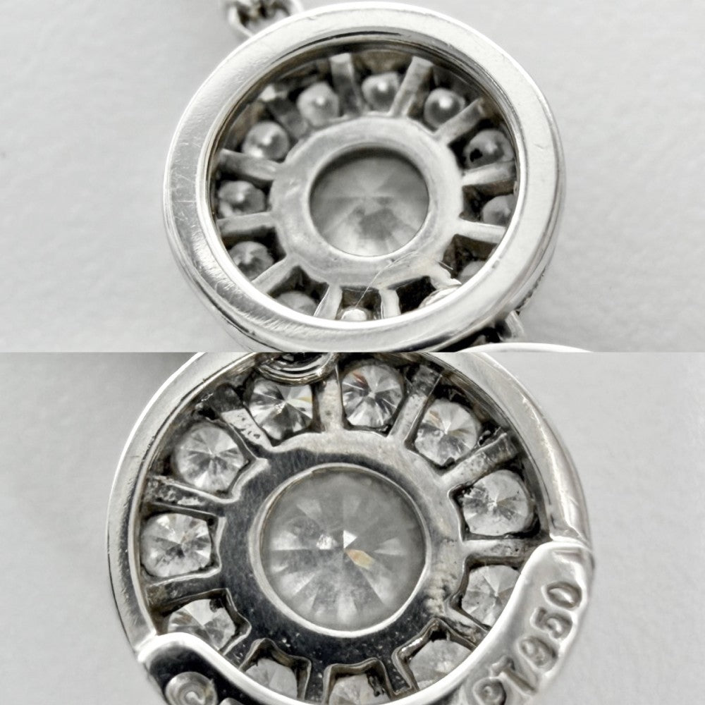 TIFFANY&Co. ティファニー ネックレス サークレットトリプルドロップ アクセサリー ジュエリー Pt950プラチナ ダイヤモンド レディース 約4.5g【中古品】