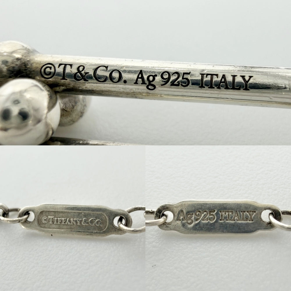 TIFFANY&Co. ティファニー ネックレス ハードウェア 細長リンク ペンダント ジュエリー アクセサリー メンズ レディース シルバー925 ユニセックス 約8.4g【中古品】