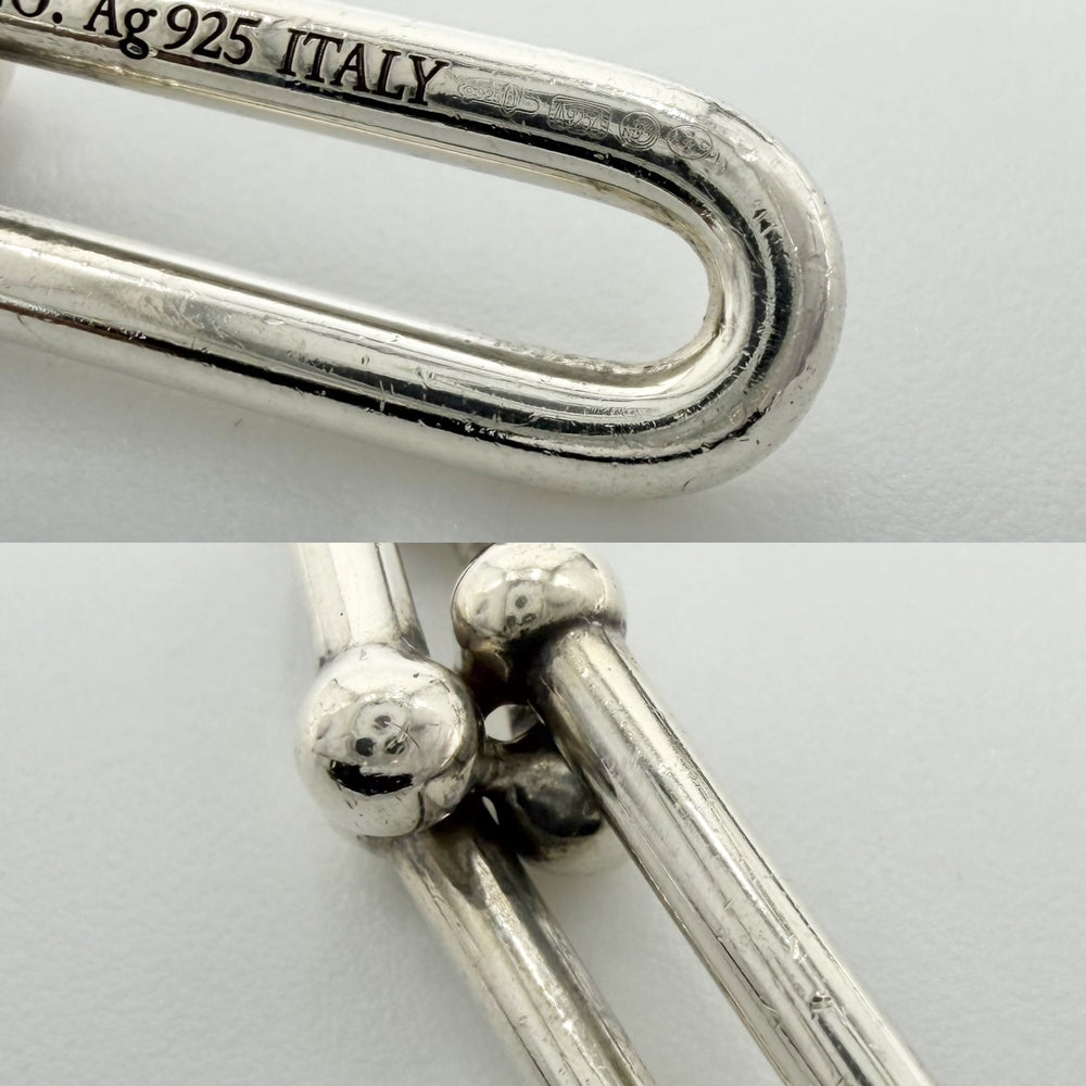 TIFFANY&Co. ティファニー ネックレス ハードウェア 細長リンク ペンダント ジュエリー アクセサリー メンズ レディース シルバー925 ユニセックス 約8.4g【中古品】
