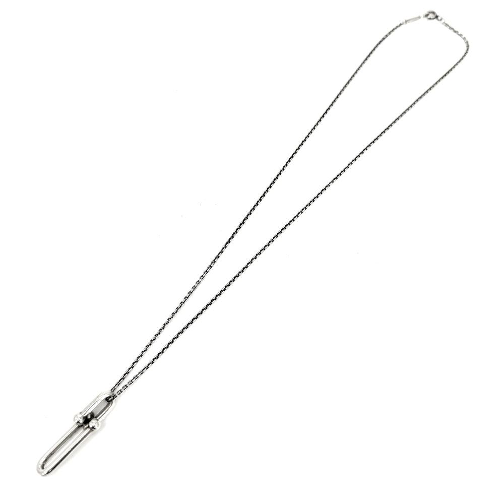 TIFFANY&Co. ティファニー ネックレス ハードウェア 細長リンク ペンダント ジュエリー アクセサリー メンズ レディース シルバー925 ユニセックス 約8.4g【中古品】