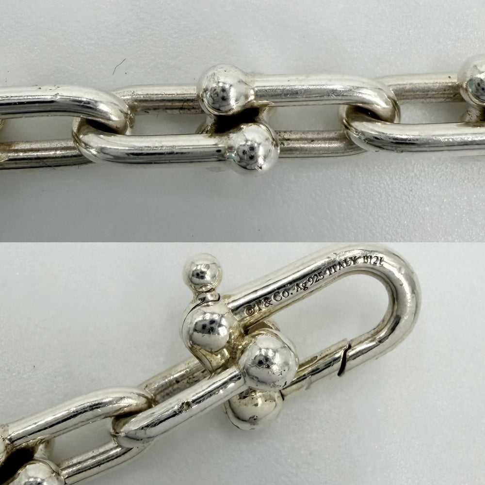TIFFANY&Co. ティファニー ブレスレット ハードウェア スモールリンク ジュエリー アクセサリー メンズ レディース シルバー925 ユニセックス 約15.9g【中古品】