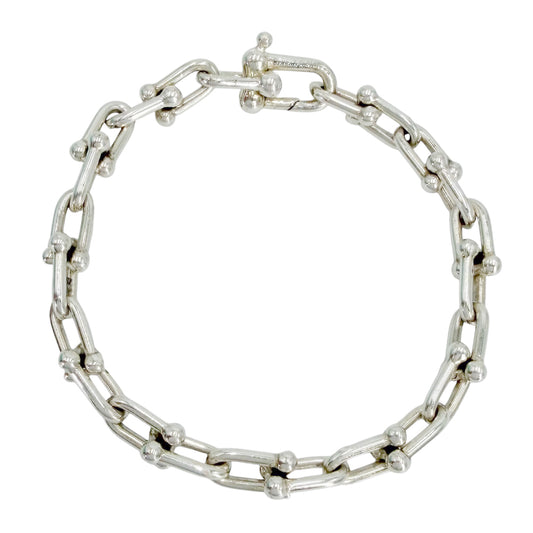 TIFFANY&Co. ティファニー ブレスレット ハードウェア スモールリンク ジュエリー アクセサリー メンズ レディース シルバー925 ユニセックス 約15.9g【中古品】