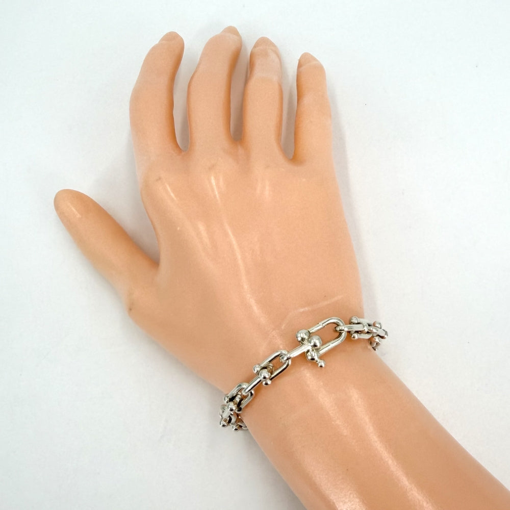 TIFFANY&Co. ティファニー ブレスレット ハードウェア スモールリンク ジュエリー アクセサリー メンズ レディース シルバー925 ユニセックス 約15.9g【中古品】