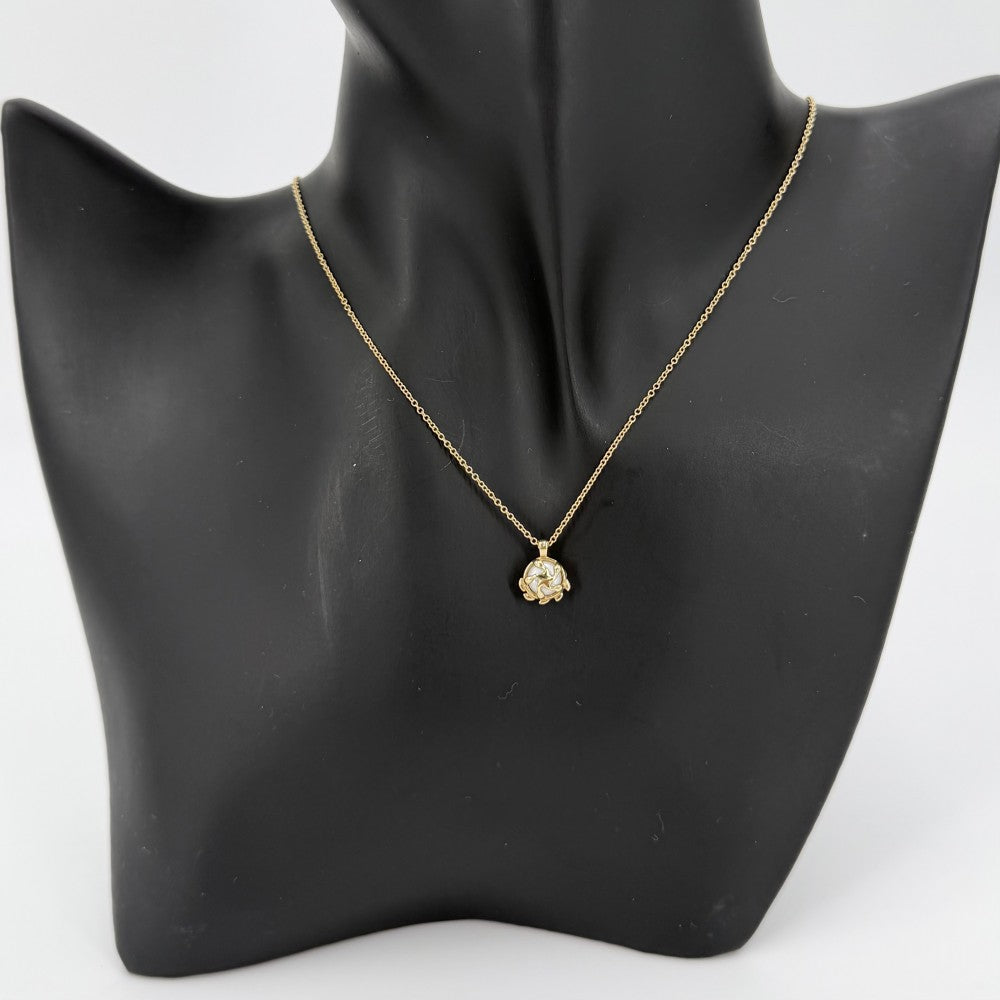【開店SALE】 TIFFANY&Co. ティファニー ネックレス パロマ・ピカソ オリーブ リーフ ペンダント 真珠 ジュエリー Paloma Picasso アクセサリー K18イエローゴールド パール パール 74627234 レディース 約2.1g【中古品】