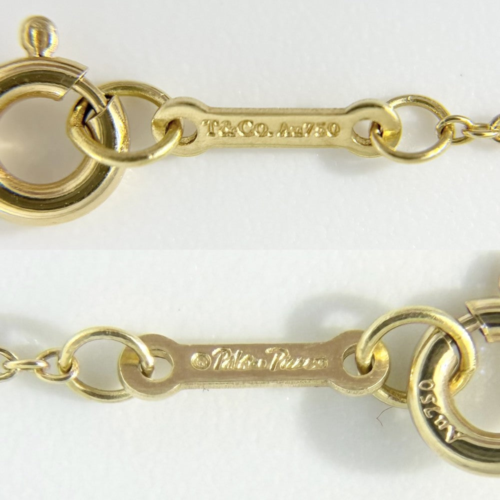 【開店SALE】 TIFFANY&Co. ティファニー ネックレス パロマ・ピカソ オリーブ リーフ ペンダント 真珠 ジュエリー Paloma Picasso アクセサリー K18イエローゴールド パール パール 74627234 レディース 約2.1g【中古品】