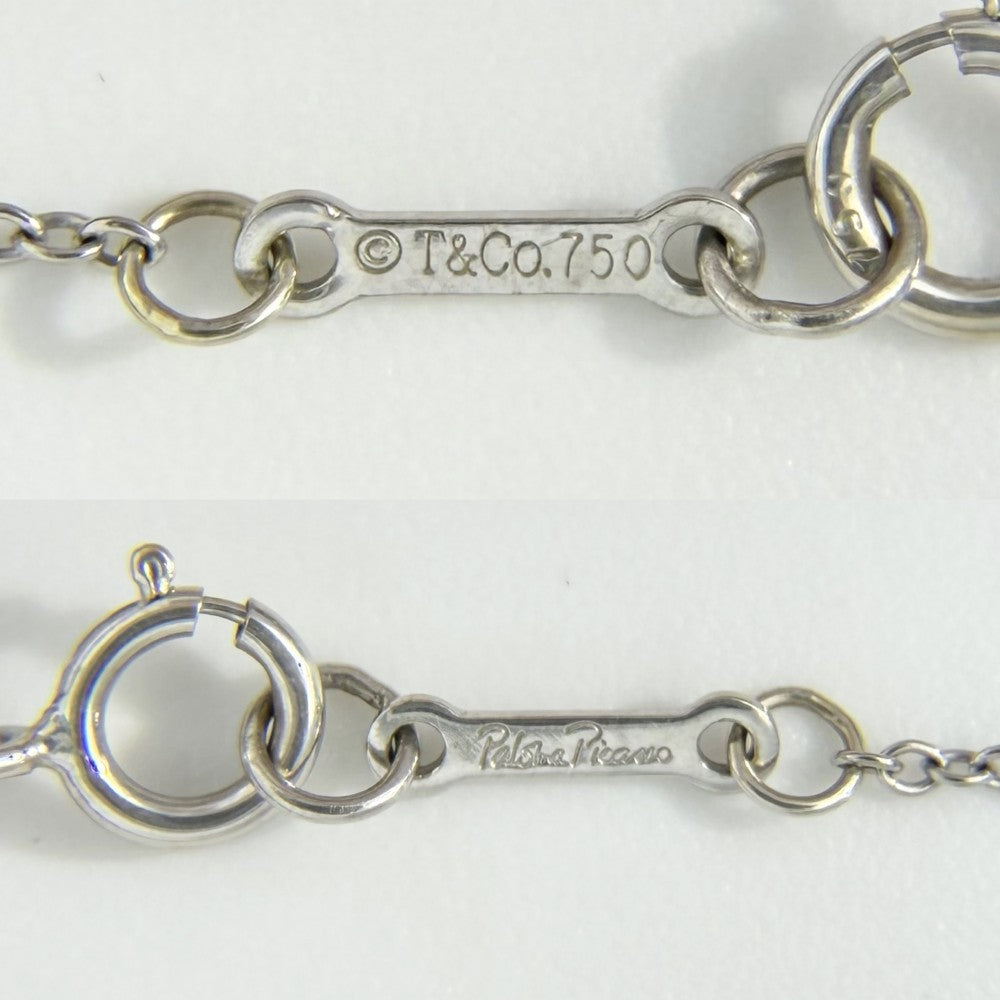 TIFFANY&Co. ティファニー ネックレス クロス ペンダント アクセサリー ジュエリー ペンダント 18金WG Au750 K18ホワイトゴールド ダイヤモンド レディース 約4.4g【中古品】