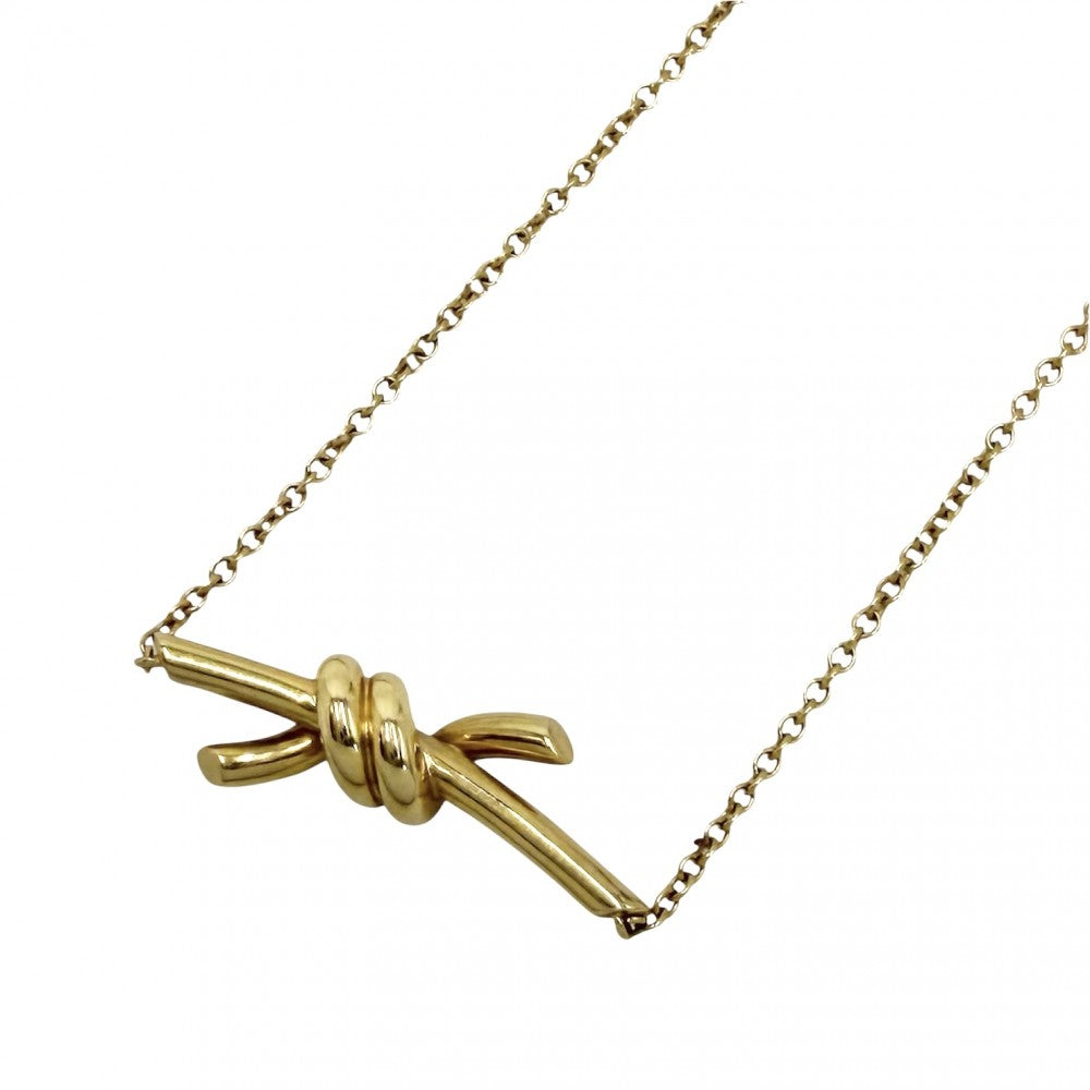 TIFFANY&Co. ティファニー ネックレス ノット ジュエリー アクセサリー 18金YG Au750 K18イエローゴールド レディース 約3.7g【中古品】