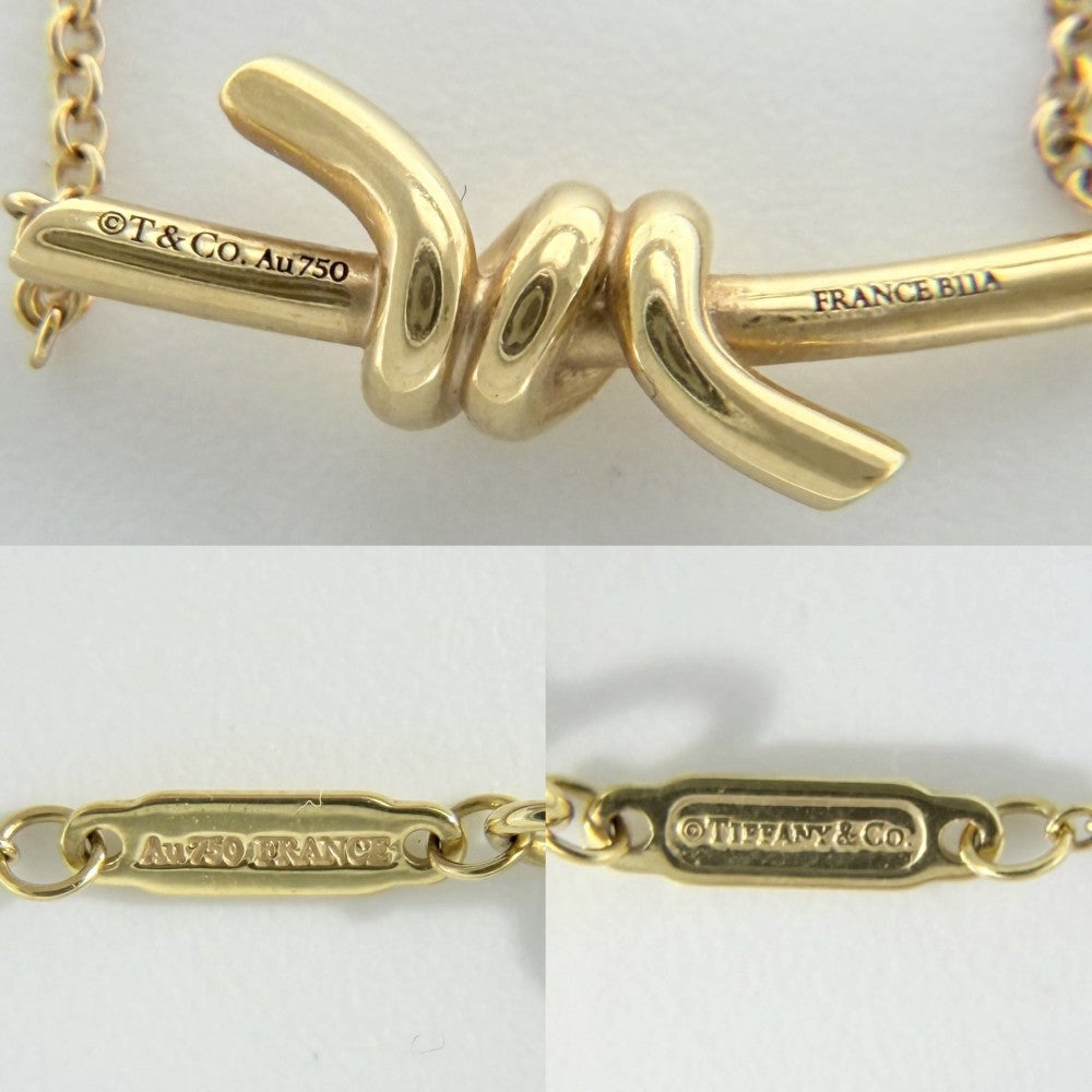 TIFFANY&Co. ティファニー ネックレス ノット ジュエリー アクセサリー 18金YG Au750 K18イエローゴールド レディース 約3.7g【中古品】