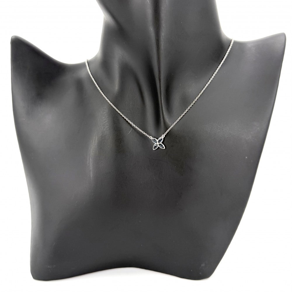 TIFFANY&Co. ティファニー ネックレス ビクトリア ペンダント ジュエリー アクセサリー Pt950プラチナ サファイア レディース 約2.5g【中古品】