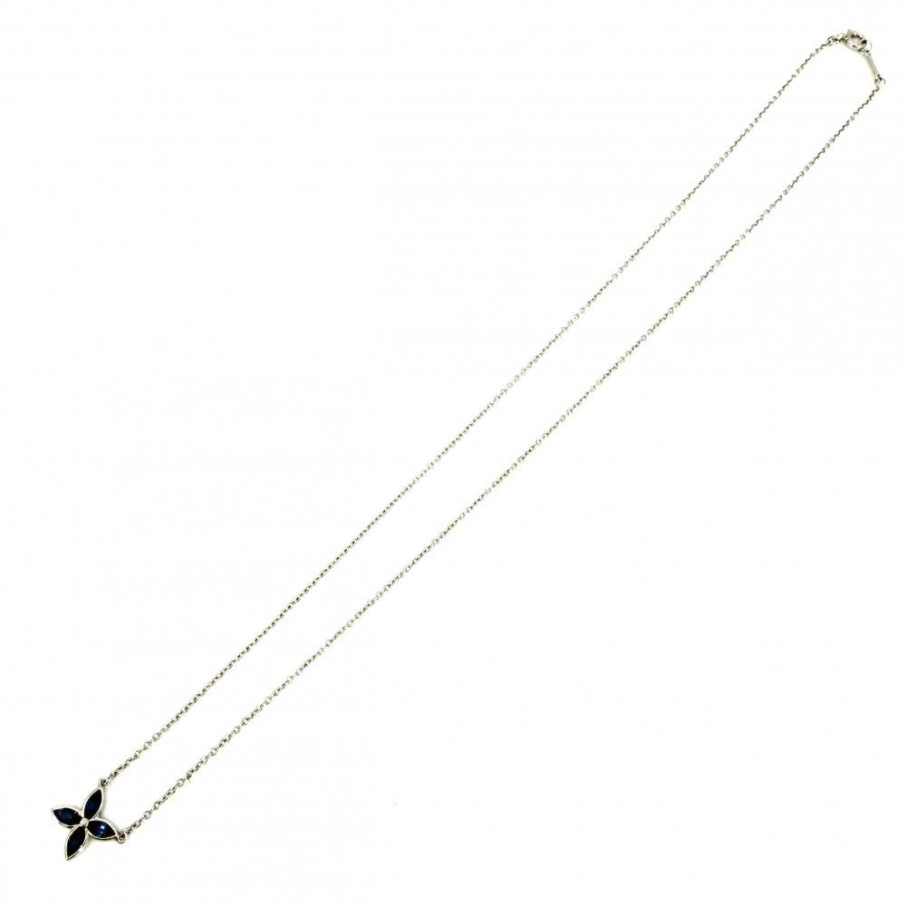 TIFFANY&Co. ティファニー ネックレス ビクトリア ペンダント ジュエリー アクセサリー Pt950プラチナ サファイア レディース 約2.5g【中古品】