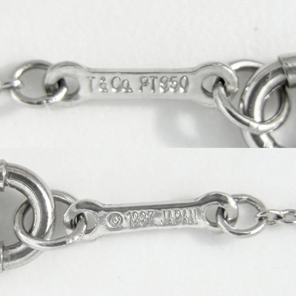 TIFFANY&Co. ティファニー ネックレス ビクトリア ペンダント ジュエリー アクセサリー Pt950プラチナ サファイア レディース 約2.5g【中古品】