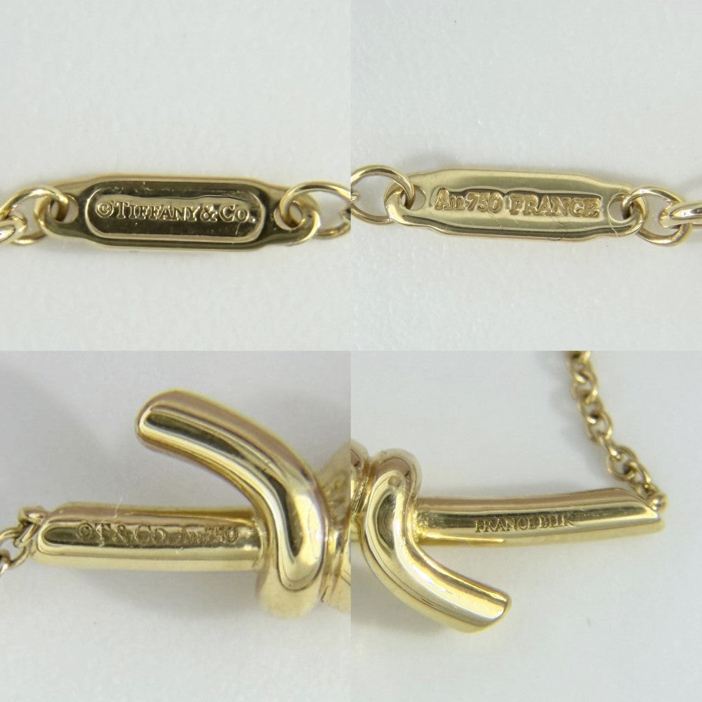 TIFFANY&Co. ティファニー ネックレス ノット ジュエリー アクセサリー 18金YG Au750 K18イエローゴールド レディース 約3.9g【中古品】