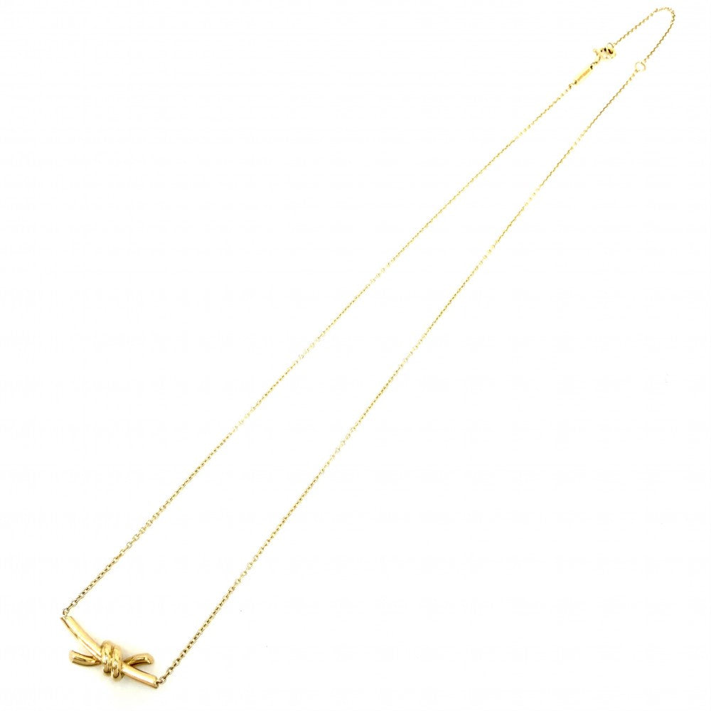 TIFFANY&Co. ティファニー ネックレス ノット ジュエリー アクセサリー 18金YG Au750 K18イエローゴールド レディース 約3.9g【中古品】