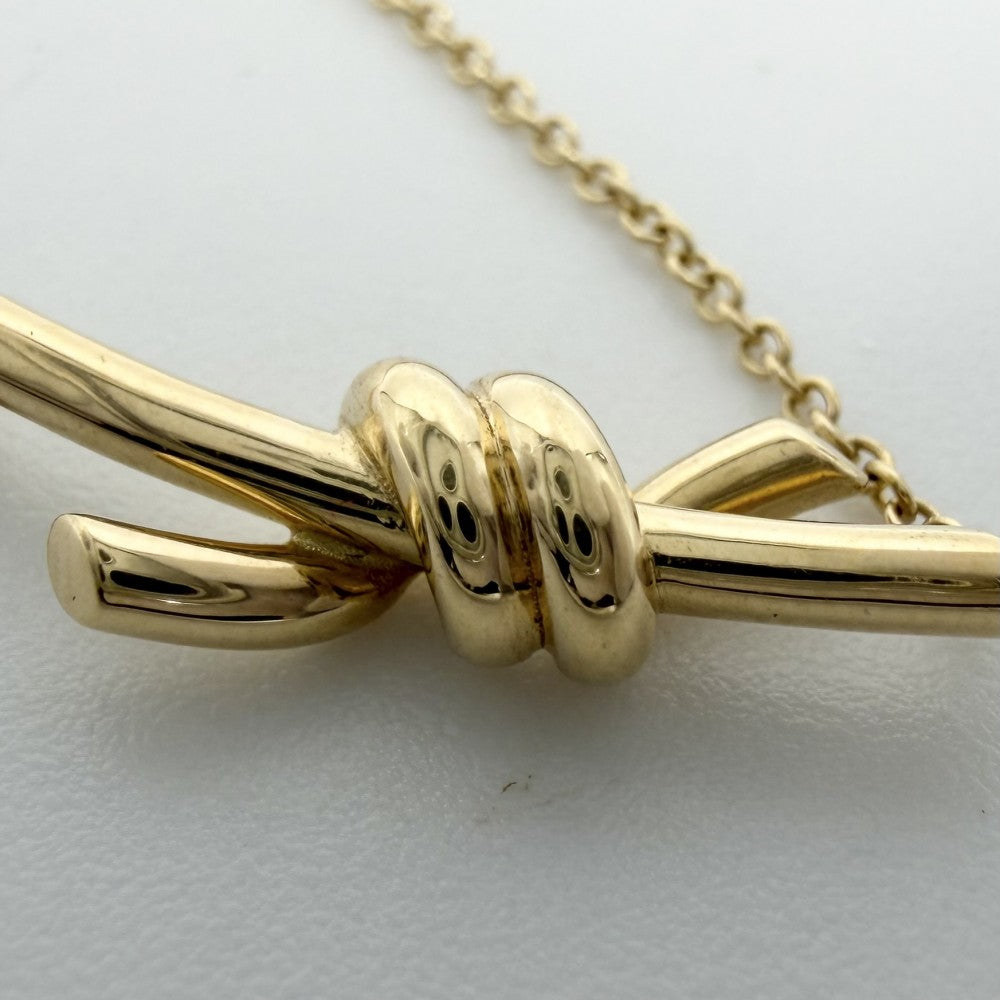 TIFFANY&Co. ティファニー ネックレス ノット ジュエリー アクセサリー 18金YG Au750 K18イエローゴールド レディース 約3.9g【中古品】